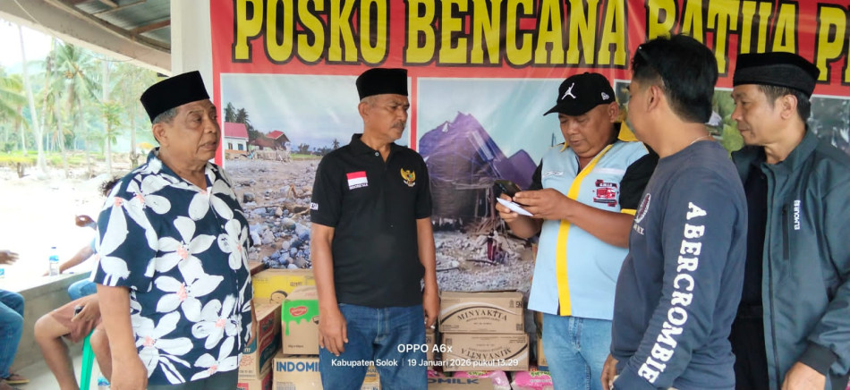 CMIC Dharmasraya Salurkan Bantuan ke Warga Korban Bencana di Pingai Kabupaten Solok